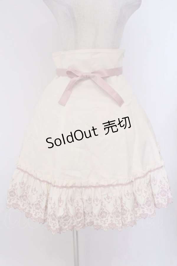 画像1: Innocent World / ロイヤルクラウン刺繍スカート  キナリ×ピンク O-26-02-09-006-IW-SK-OW-OS (1)