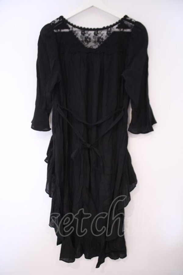 画像3: axes femme / フィッシュテール羽織ワンピース M クロ O-26-02-09-062-AX-TO-OW-OS (3)