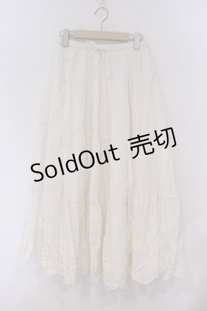 画像: axes femme / インド綿テイアードスカート M キナリ O-26-02-09-064-AX-SK-OW-OS