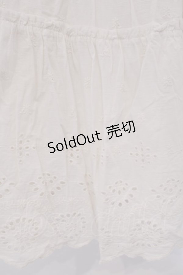 画像2: axes femme / インド綿テイアードスカート M キナリ O-26-02-09-064-AX-SK-OW-OS (2)