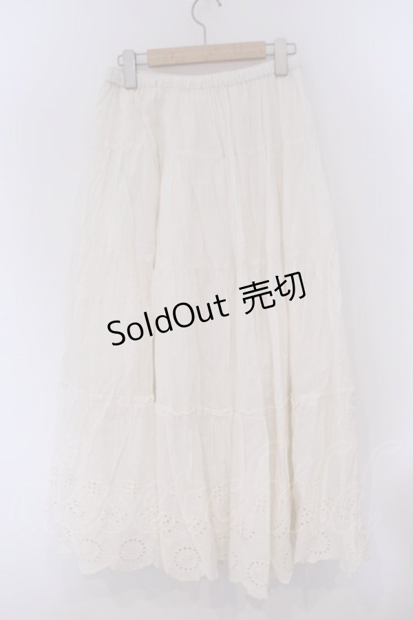 画像3: axes femme / インド綿テイアードスカート M キナリ O-26-02-09-064-AX-SK-OW-OS (3)