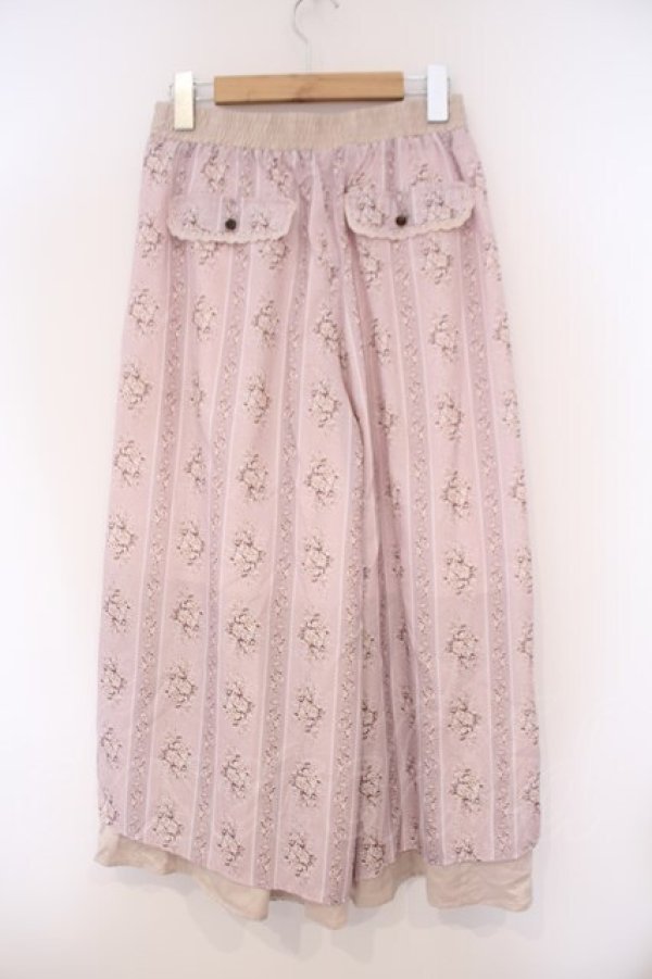 画像3: axes femme / ブーケストライプガウチョポンチョ M ピンク O-26-02-09-066-AX-PA-OW-OS (3)