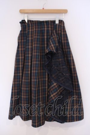 画像: axes femme / ラッフル×プリーツミディスカート M コン O-26-02-09-071-AX-SK-OW-OS