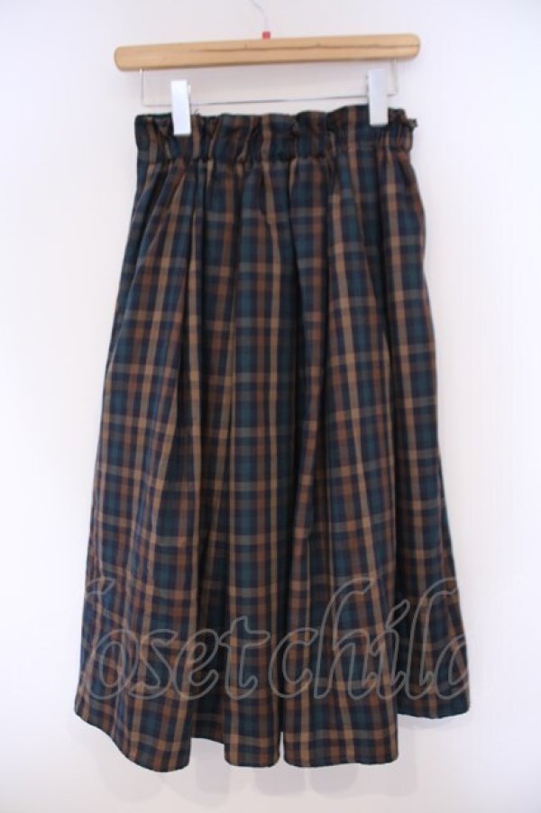 画像2: axes femme / ラッフル×プリーツミディスカート M コン O-26-02-09-071-AX-SK-OW-OS (2)