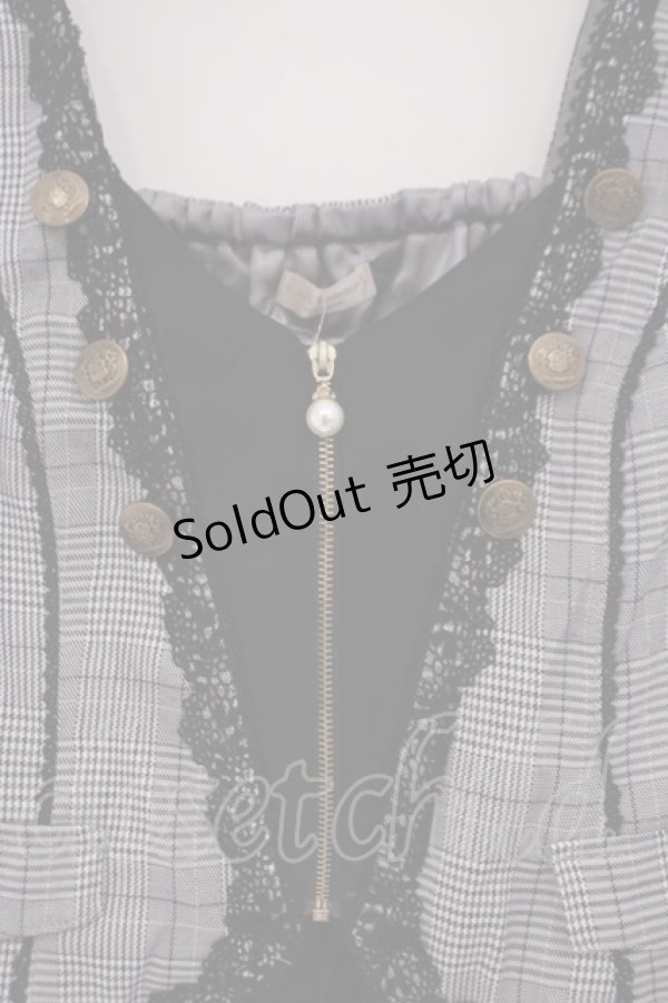 画像2: axes femme POETIQUE / フロントジップショートベスト M グレー O-26-02-09-081-AX-TO-OW-OS (2)