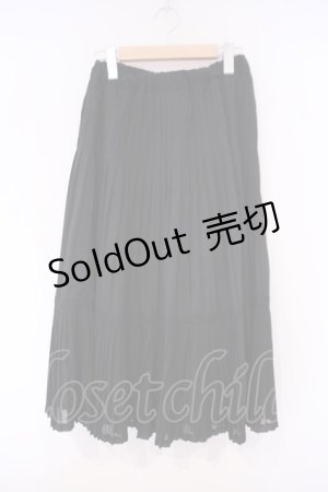 画像: axes femme / プリーツ入りミディスカート M クロ O-26-02-09-082-AX-SK-OW-OS