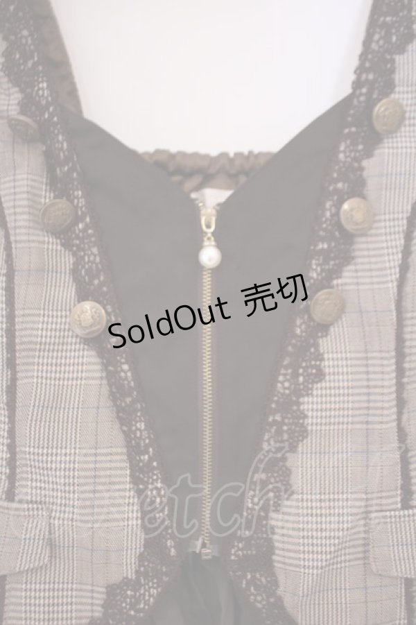 画像2: axes femme POETIQUE / フロントジップショートベスト M ブラウン O-26-02-09-083-AX-TO-OW-OS (2)