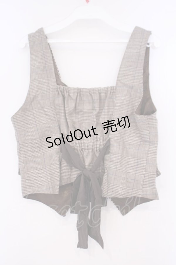 画像3: axes femme POETIQUE / フロントジップショートベスト M ブラウン O-26-02-09-083-AX-TO-OW-OS (3)