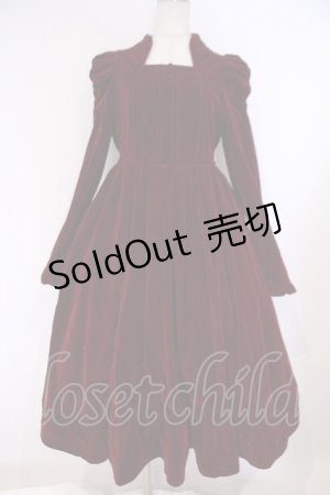 画像: axes femme kawaii / クラシカルベロアワンピース M ワイン O-26-02-09-010-AX-OP-OW-OS