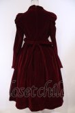 画像5: axes femme kawaii / クラシカルベロアワンピース M ワイン O-26-02-09-010-AX-OP-OW-OS (5)