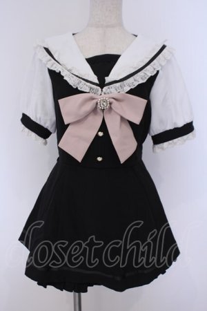 画像: LIZ LISA / セーラーカラーセットアップ 0 クロ×シロ O-26-02-09-002-LO-OP-IG-OS