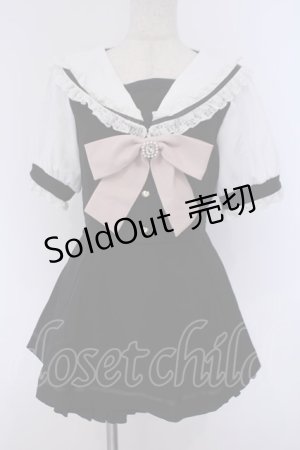 画像: LIZ LISA / セーラーカラーセットアップ 0 クロ×シロ O-26-02-09-002-LO-OP-IG-OS