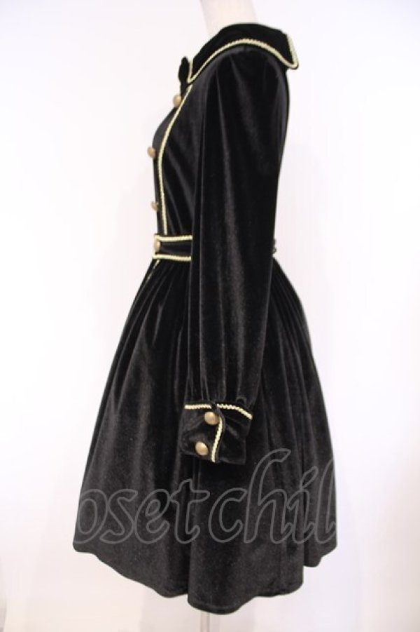 画像3: AND ROMEO / ナポレオンベロアワンピース  クロ O-26-02-09-014-LO-OP-YM-OS (3)