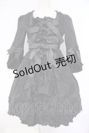 画像: AND ROMEO / アンティークフリルワンピース  クロ O-26-02-09-015-LO-OP-YM-OS