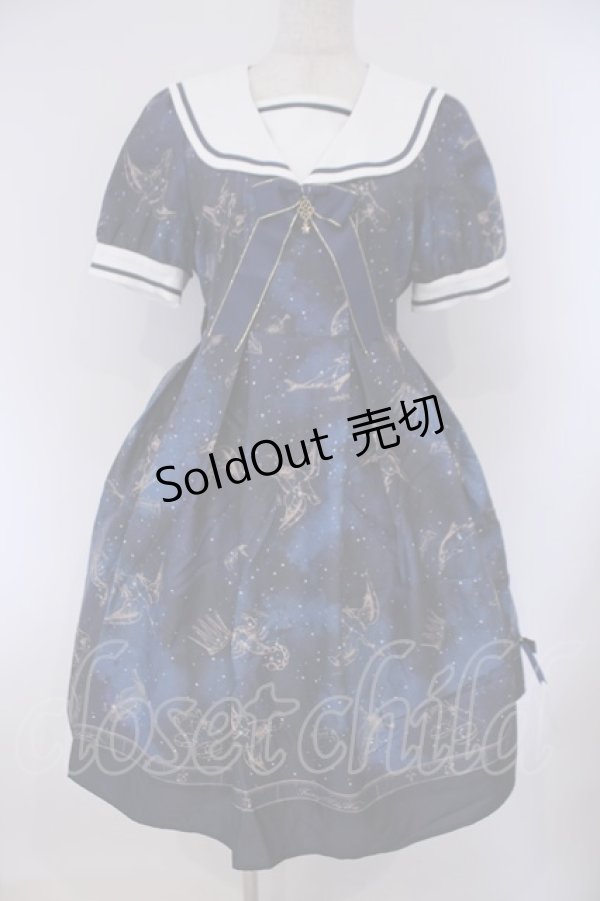 画像1: Amavel / Fantasy Milkywayワンピース  ネイビー O-26-02-09-017-CA-OP-IG-OS (1)