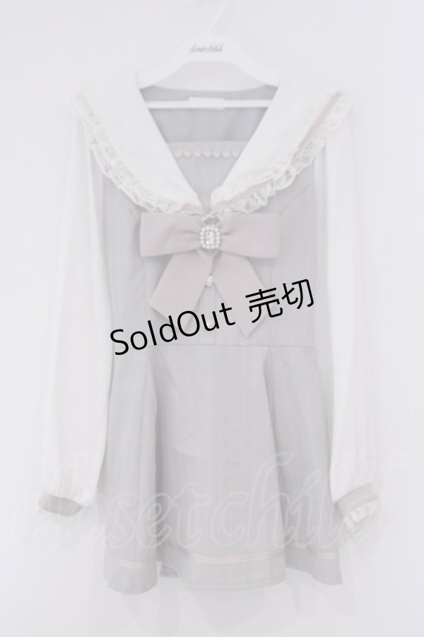 画像1: LIZ LISA / セーラーカラーワンピース 0 グレー O-26-02-09-018-LO-OP-IG-OS (1)