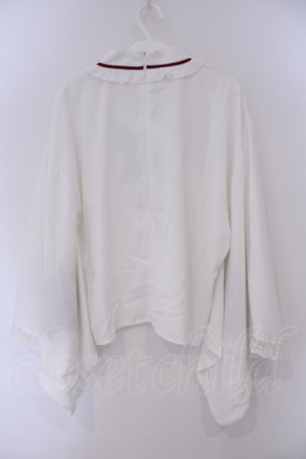 画像5: Amavel / 月夜の狐と寒椿 和風ブラウス  シロ×ワイン O-26-02-09-019-CA-BL-IG-OS (5)