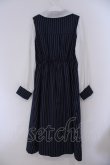 画像3: axes femme / 襟刺繍ストライプワンピース M ネイビー O-26-02-09-022-AX-OP-OW-OS (3)