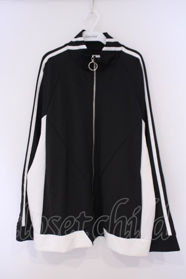 画像1: REFLEM / BIG切替ジャージ/オーバーサイズジャージトップス F ブラック×ホワイト O-26-02-09-023-PU-TO-OW-OS (1)