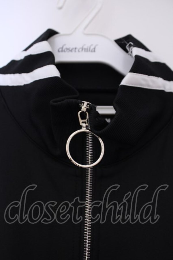 画像2: REFLEM / BIG切替ジャージ/オーバーサイズジャージトップス F ブラック×ホワイト O-26-02-09-023-PU-TO-OW-OS (2)