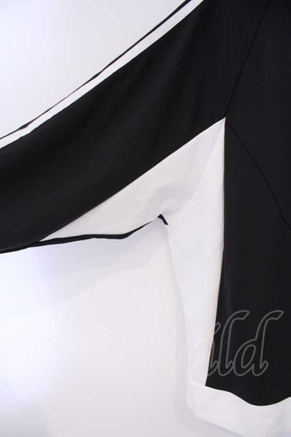 画像3: REFLEM / BIG切替ジャージ/オーバーサイズジャージトップス F ブラック×ホワイト O-26-02-09-023-PU-TO-OW-OS (3)