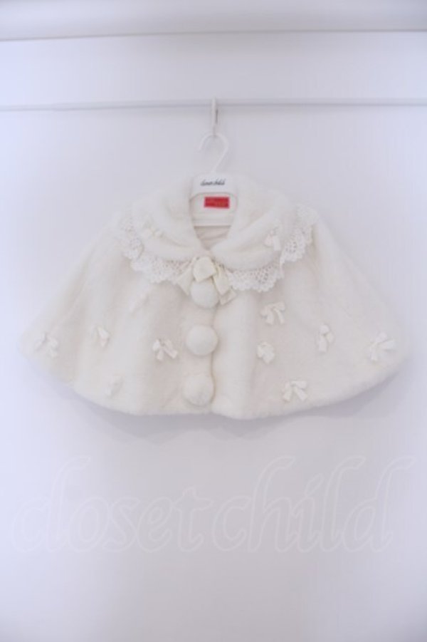 画像1: BABY,THE STARS SHINE BRIGHT / Ribbon Princessファーケープ  シロ O-26-02-09-024-BA-JA-YM-OS (1)