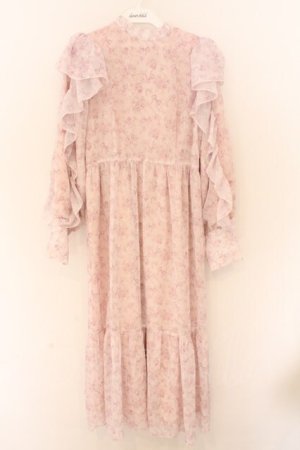 画像: Maison de FLEUR Petite Robe / フラワーリボンロングワンピース F ピンク O-26-02-10-031-EL-OP-OW-OS