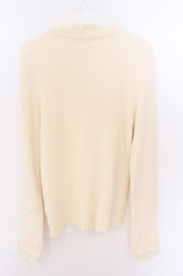 画像2: axes femme / ビジューフラワーニット M キナリ O-26-02-10-033-AX-TO-OW-OS (2)