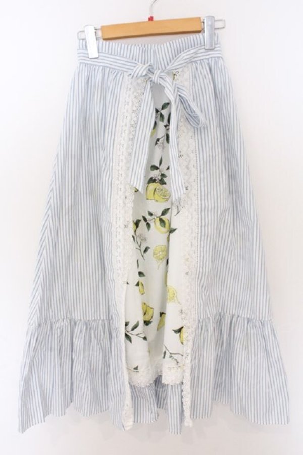 画像1: MILK / ハニーレモンスカート  サックス O-26-02-10-040-ML-SK-OW-OS (1)