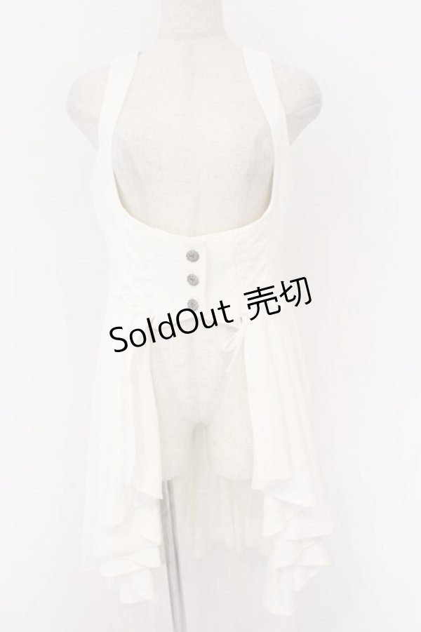 画像1: Hoshibako Works / 星夜の旅　ビスチェスカート M シロ O-26-02-10-042-LO-SK-OW-OS (1)