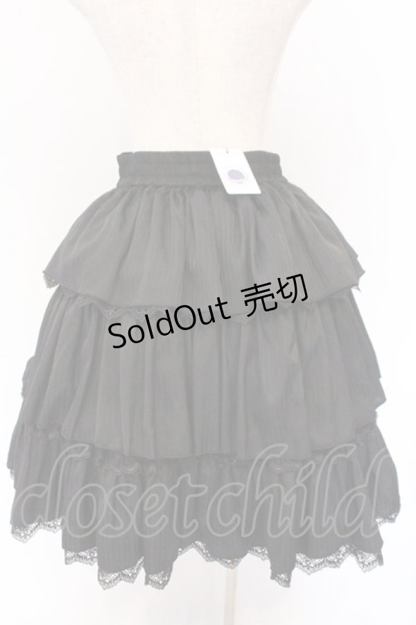 画像3: Hoshibako Works / 星夜の旅　フリルティアードスカート  クロ O-26-02-10-043-LO-SK-OW-OS (3)