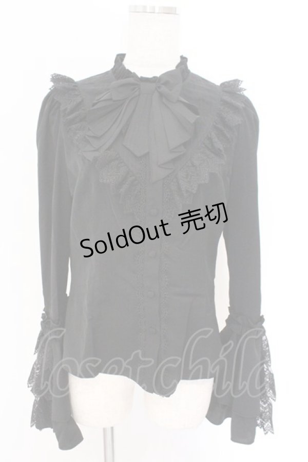 画像1: Hoshibako Works / 星夜の旅　姫袖ブラウス L クロ O-26-02-10-044-LO-BL-OW-OS (1)