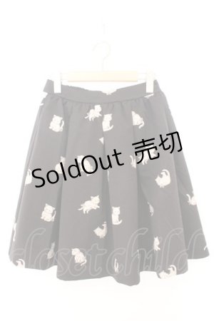 画像: franche lippee black / シルエットねこスカート M クロ O-26-02-10-005-LO-SK-OW-ZT595