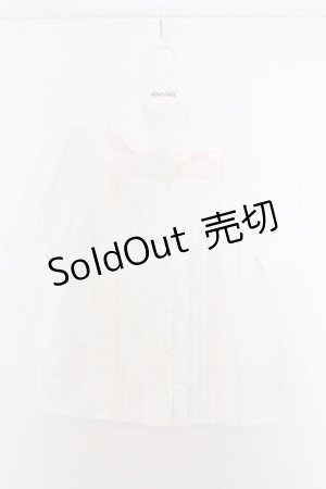 画像: Ank Rouge / リボン丸衿フリルブラウス M シロ O-26-02-10-046-CA-BL-OW-OS