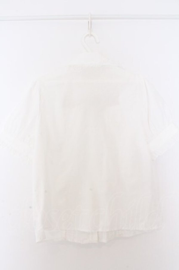 画像3: Ank Rouge / リボン丸衿フリルブラウス M シロ O-26-02-10-046-CA-BL-OW-OS (3)