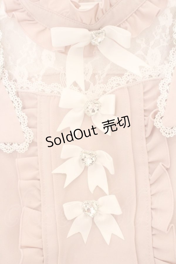 画像3: Dear My Love / ハートベルトチョーカービジューブラウス M ピンク O-26-02-10-048-EL-BL-OW-OS (3)