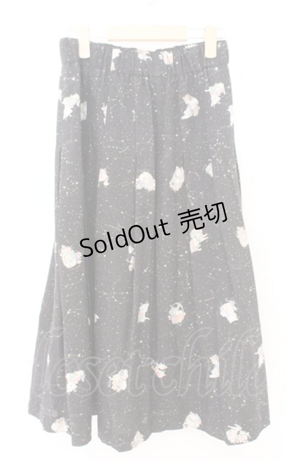 画像1: Franche Lippee / ホロスコープたっぷりスカート M クロ O-26-02-10-006-LO-SK-OW-OS (1)