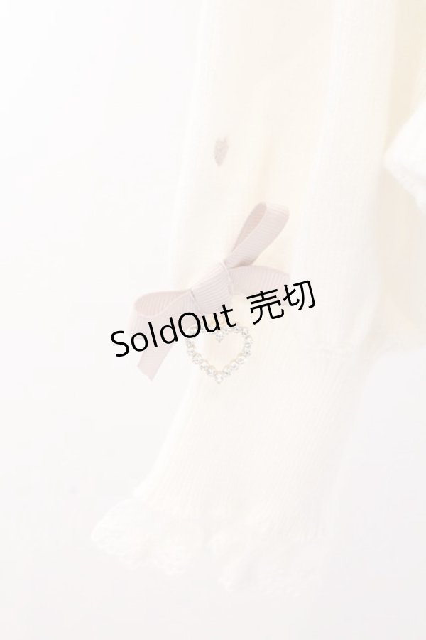 画像4: LIZ LISA / ハート刺繍肩あきレイヤードニット 0 オフシロ O-26-02-10-054-LO-TO-OW-OS (4)