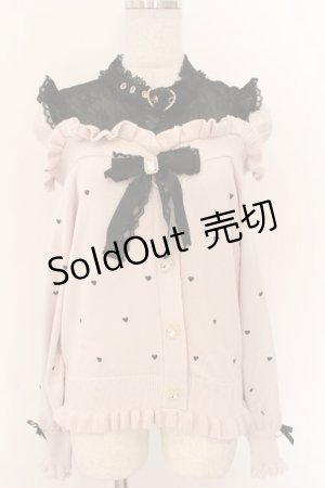 画像: LIZ LISA / ハート刺繍肩あきレイヤードニット 0 ピンク O-26-02-10-055-LO-TO-OW-OS