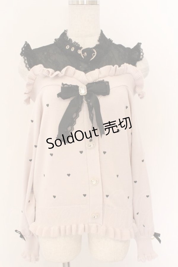 画像1: LIZ LISA / ハート刺繍肩あきレイヤードニット 0 ピンク O-26-02-10-055-LO-TO-OW-OS (1)