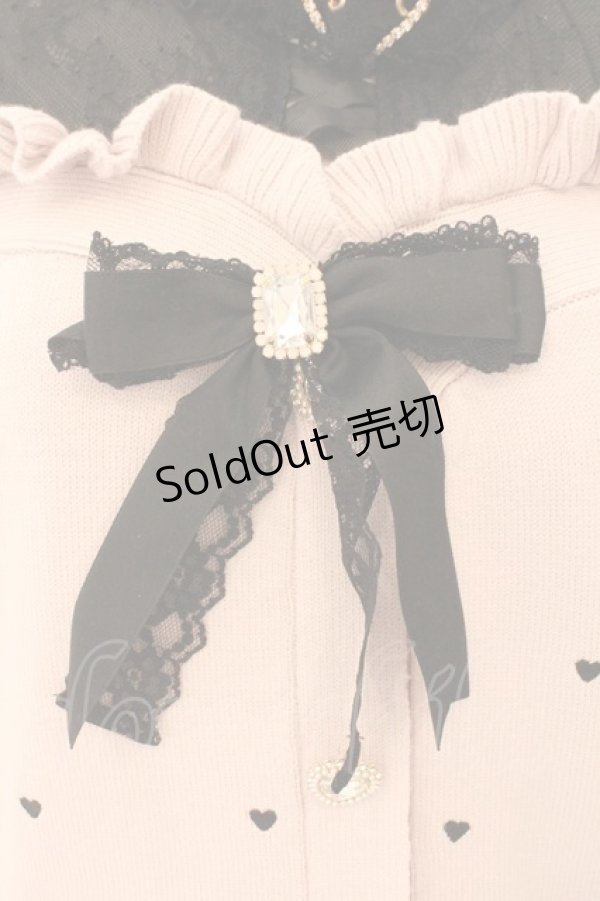 画像3: LIZ LISA / ハート刺繍肩あきレイヤードニット 0 ピンク O-26-02-10-055-LO-TO-OW-OS (3)