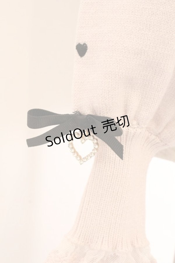 画像4: LIZ LISA / ハート刺繍肩あきレイヤードニット 0 ピンク O-26-02-10-055-LO-TO-OW-OS (4)