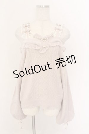 画像: LIZ LISA / パールアクセサリードロストニット 0 ピンク O-26-02-10-056-LO-TO-OW-OS