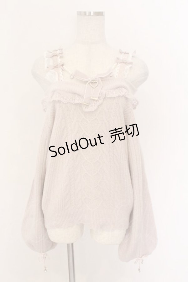 画像1: LIZ LISA / パールアクセサリードロストニット 0 ピンク O-26-02-10-056-LO-TO-OW-OS (1)