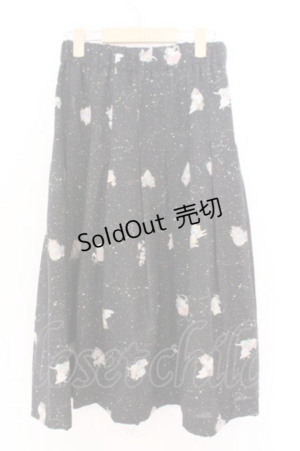 画像3: Franche Lippee / ホロスコープたっぷりスカート M クロ O-26-02-10-006-LO-SK-OW-OS (3)