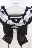 画像2: DearMyLove / ハートリボンたっぷりフリルセーラーブラウス M シロ×クロ O-26-02-10-060-EL-BL-OW-OS (2)