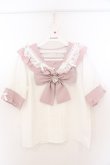 画像1: Dear My Love / ハートリボンたっぷりフリルセーラーブラウス M シロ×ピンク O-26-02-10-067-EL-BL-OW-OS (1)