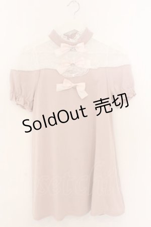 画像: Ank Rouge / レース切り替えカットワンピース M ピンク O-26-02-10-068-CA-OP-OW-OS