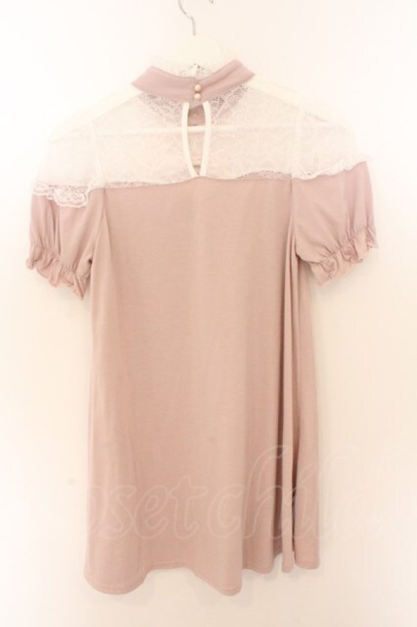 画像3: Ank Rouge / レース切り替えカットワンピース M ピンク O-26-02-10-068-CA-OP-OW-OS (3)