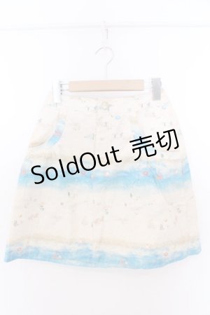 画像: Franche Lippee / ビーチ柄スカート M キナリ O-26-02-10-011-LO-SK-OW-OS
